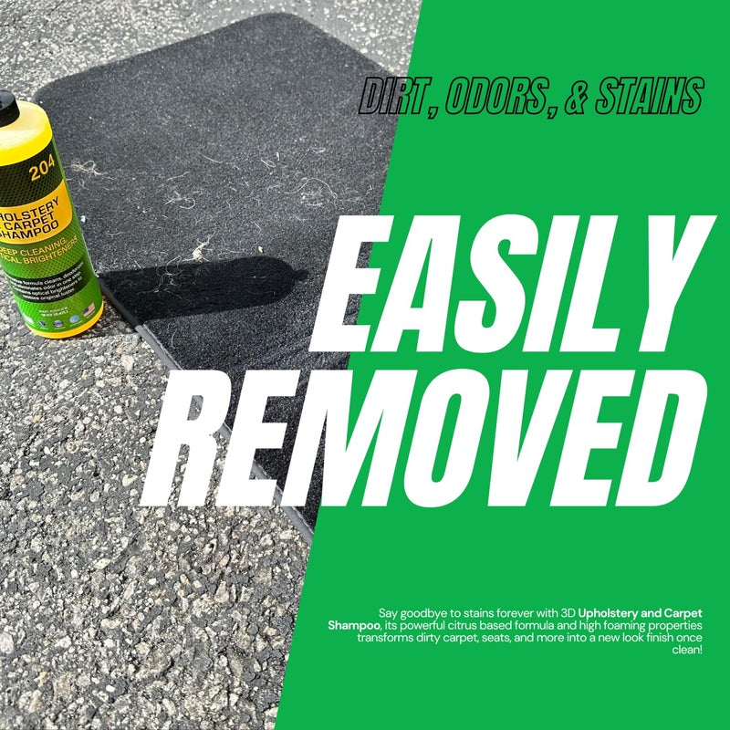 3D Upholstery & Carpet Shampoo - High Foam Stain Remover & Odor Eliminator Shampoo 16oz. - Image 4